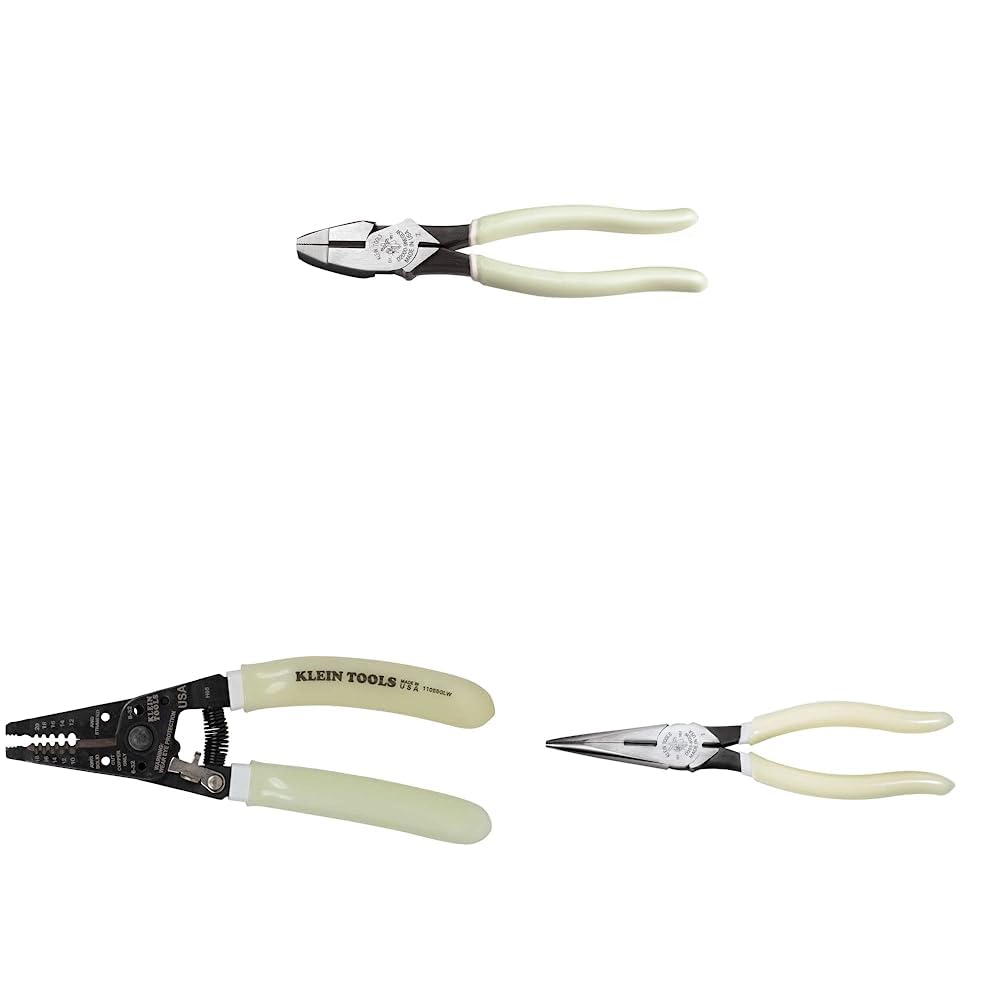 Klein Tools D20009NEGLW Side Cutters - Lineman's Pliers Set, 8
