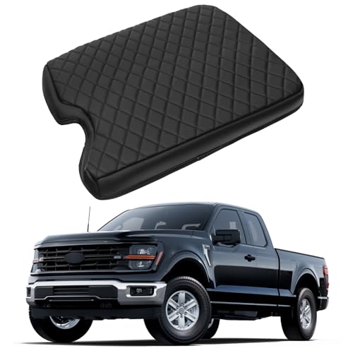Image of Center Console Armrest Cover Compatible with Ford F150 2015-2025, 2017-2025 F250 F350 F450(for Jump Seat Only)