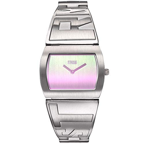 STORM London Xis, Damenuhr, Analoguhr, Mineralglas, Edelstahlgehäuse, Signature Armband, 34 x 27mm, 3 bar Wasserdicht (Ice)