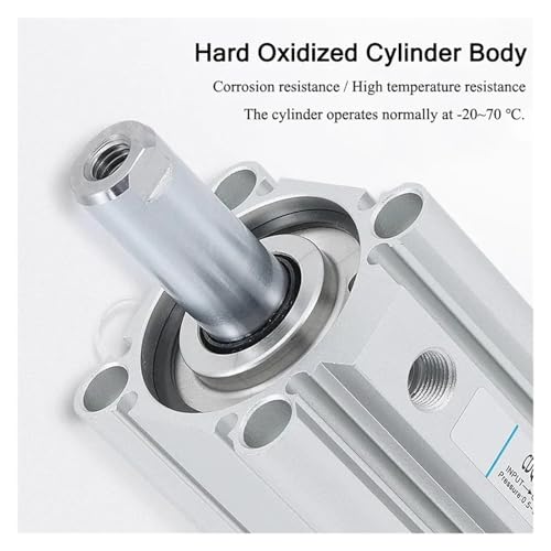 Cilindro neumático CQ2B20 de doble efecto y vástago simple para espacios reducidos 4