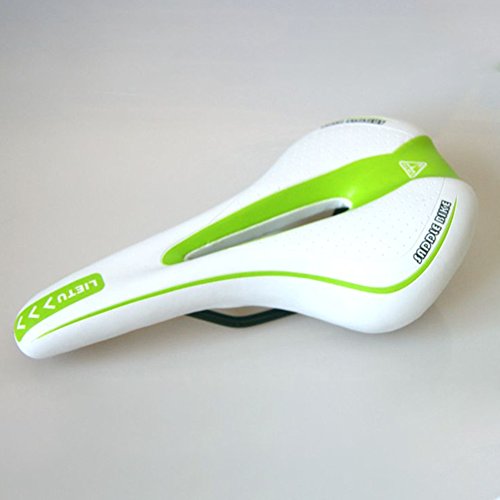 Puak523 Vélo selles Confort Professional Selle de VTT VTT Vélo Rembourrage Selle, vert et blanc, Taille unique Cover