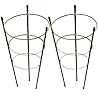 LEOBRO Tomato Cage, 2 PCS Plant Support Cage Rust Resistant Garden Ring Stake Plant Support for Tomato, Trellis, Climbing Plant, Flower, Small Plant Cages for Small Plants,17.7" H