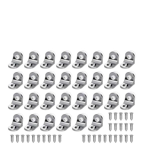 Kivivaka Pernos de soporte para estantes de vidrio y madera, paquete de 30 clavijas de aleación de zinc con ventosas de silicona, soportes de estante en tono plateado