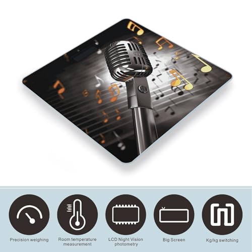 Báscula digital de baño con vidrio templado y pantalla LCD miniatura 3