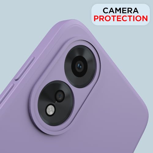 Image of Outlouders Back Cover for Oppo A38 4G / Oppo A18 4G | Camera Protection | Durable Soft Matte Silicone Bumper Case (Purple)