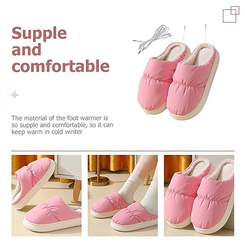 Calentador de pies BESPORTBLE USB para invierno rosa miniatura 4