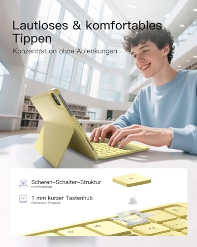 Inateck Hülle mit Tastatur für iPad 11(A16)/10. Gen, Ultraleicht 450g – Ansicht 5