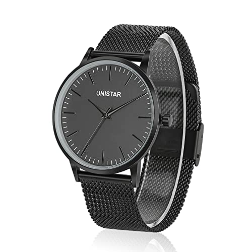 Ultra-Thin-Mens-Watches-Minimalist-Mens-Wrist-Watches-Unisex-Watch-Stainless-Steel-Mesh-Band-Black-Watches-Relojes-para-Hombres