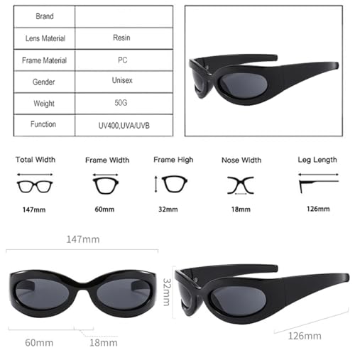 Image of New 2025 Vintage Punk Sports Women Sunglasses Fashion Mirror Goggle Men Sun Glasses Shades Uv400