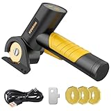 Kowdom Elektrischer Kartonschneider & Rollschneider (4V Akku) mit LED-Anzeige, 3 Klingen + Wechsler für Pappe, Papier, Teppich, Leder, Tapete und Kunststoff - Ideal zum Basteln, Heimwerken & DIY