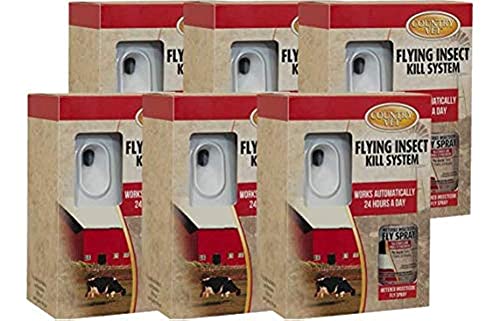 Country Vet Flying Insect Kill System II Metered Dispenser - (Case of 6) 321996CVB - Dispenses Country Vet Bug Control and Air Freshening Products Kills Gnats and Small Flying Moths