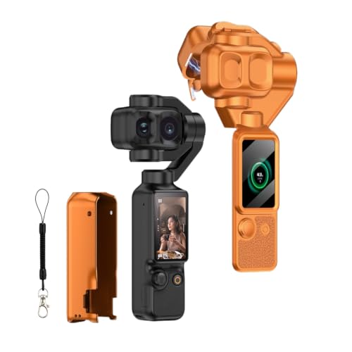 Etui ochronne kompatybilne z DJI Osmo Pocket 4P, twarda obudowa magnetyczna na ekran gimbala, osłona ochronna odporna na zarysowania osłona obiektywu aparatu, ochrona z paskiem na nadgarstek