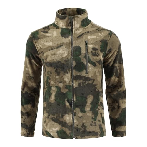 Générique Vetements Tactiques Camouflage Vêtements Tactique Softshell Uniforme Militaire Manteaux Homme Chasse Polaire Treillis Legere Capuche Blouson XXL