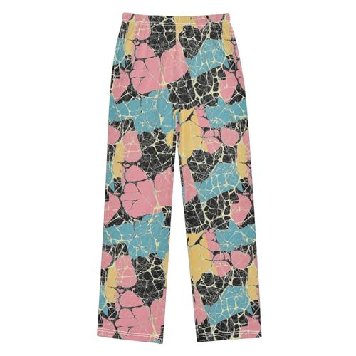 Boys' Pants Pink Blue Black Spiderweb Long Bottoms Jogger Pants Elastic Waist Trousers with Pockets S-XL