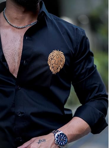 Image of Foomer Green Paisley Printed Opaque Party Shirts