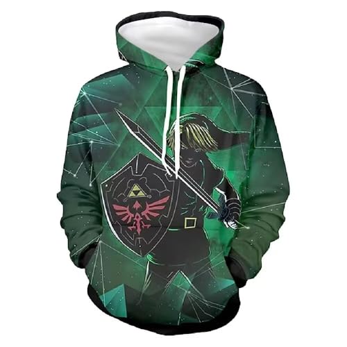MoDoo Game Zelda Cosplay Sweat à capuche Halloween Midna Costume 3D Zip Up Jacket pour Unisexe - - X-Large