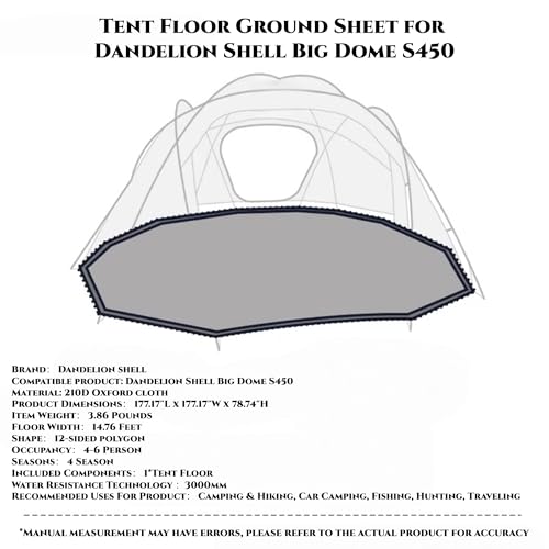 Piso para carpa Dandelion shell Big Dome S450 4-6 personas miniatura 2