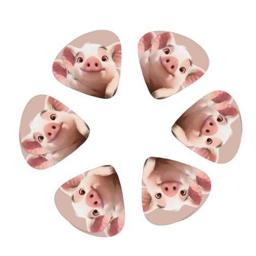 12個パック ギターピック 収納ボックス付き かわいい漫画のアニマルプリント ギタープレクトル ユニバーサルアクセサリー (0.46mm、0.71mm、0.96mm)