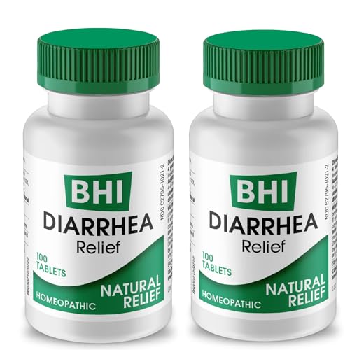 MediNatura BHI Diarrhea - Diarrhea Relief Medicine for Fast-Acting Support - Relieves Stomach Aches - Dissolvable Tablets - Plant & Mineral-Based Active Ingredients - Non-Drowsy - 100 Count - 2 Pack