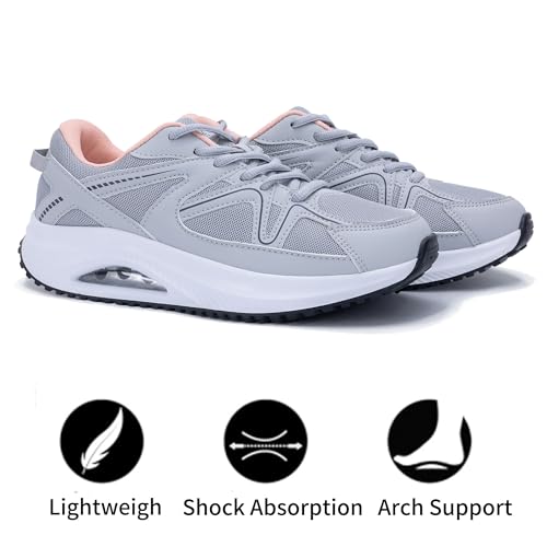 Autper Womens Walking Shoes Arch Support Orthotic Sneakers Tennis Shoes for Plantar Fasciitis Pain Relief US 6-113