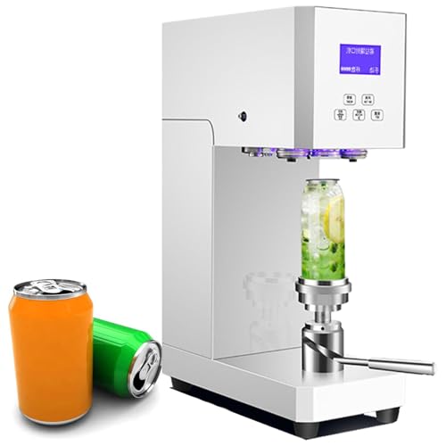 vnmudzeo Semi-Automatic Cup Sealer Machine,Height Adjustable,5.5 cm Caliber Universal Can Seamer,for Aluminum/Plastic Cans,White