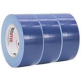 blaues klebeband auto Professionell: 7,5 mm dickes Klebeband, PE-beschichtete Rückseite. Wasserdichter, UV- und witterungsbeständiger Naturkautschuk-Kleber ohne klebrige Rückstände. Ideal für allgemeine Verpackungen, Versiegelungen, Schutz und andere allgemeine Reparaturprojekte.