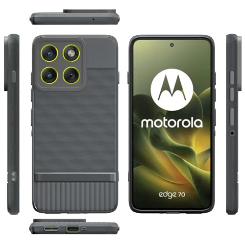 Image of Shockproof Case Compatible with Motorola Moto Edge 70 5G | Full Camera Protection | TPU Flexible Back Cover for Motorola Moto Edge 70 5G (Graphite Grey)
