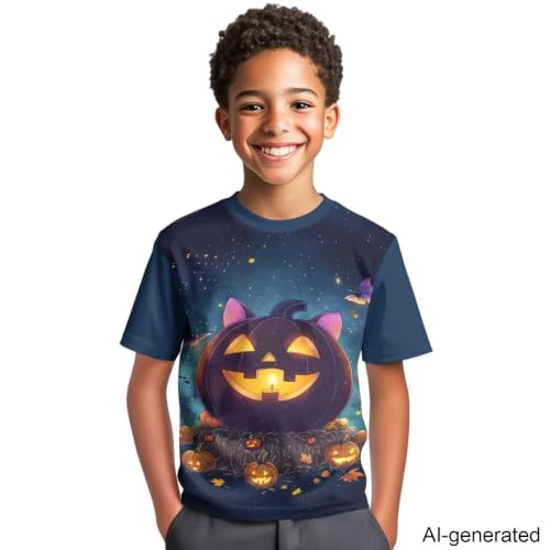 Image of Novelty 3D Graphic T Shirts for Kids Crew Neck Funny Animal Print Short Sleeve Girls Tshirts 3-16 Years