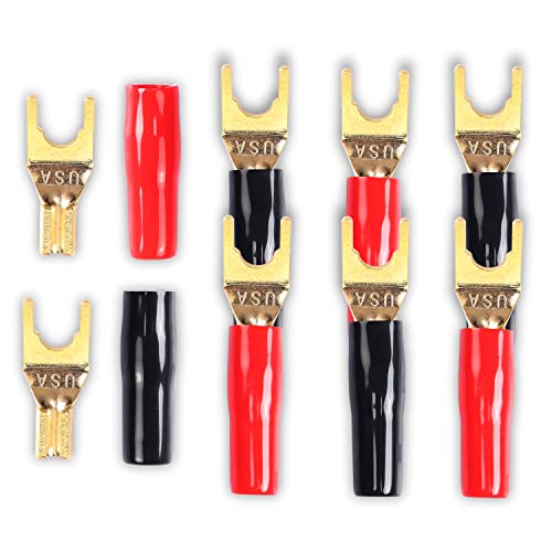 MEIRIYFA Conector Y Spade 8 Piezas Oro Bifurcado miniatura 1