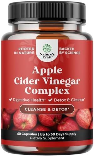 Potent Apple Cider Vinegar Capsules ACV Pills Nutritional Supplements for Digestive Health with Natural Cleansing and Size Reducing Formula for Women and Men Designed to Help You Reach Your Goal