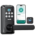 WiFi Smart Lock: Hornbill Keyless Entry Door Lock with Handle, APP Remote Keypad Fingerprint Code Unlock, Auto-Lock, Suitable for Home/Office/Rental/Hotel