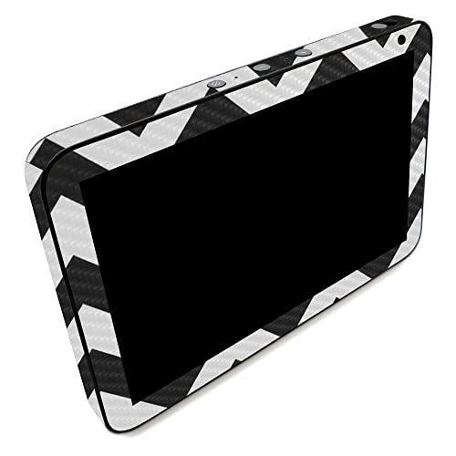 Image of MightySkins Carbon Fiber Skin Compatible with Amazon Echo Show 8 (Gen 2) - Black Chevron | Protective, Durable Textured Carbon Fiber Finish | Easy to Apply | Made in The USA