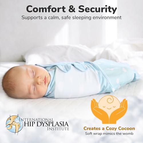 Image of Mama Cheetah 100% Organic Cotton Baby Swaddle Sleep Sack 3-Pack, Infant Swaddling Blanket Wrap, Easy Swaddles for Boy, Large (3-6 Months)