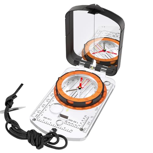 Sportneer Compass Hiking Survival, Camping Accessories Orienteering Compass with Mirror Hiking...