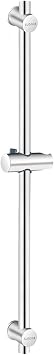 Vista Shower Riser Rail Kit SUS304 82cm Stainless Steel Bathroom Shower Head Holder Wall Mounted Adjustable Shower Holder Brushed Silver