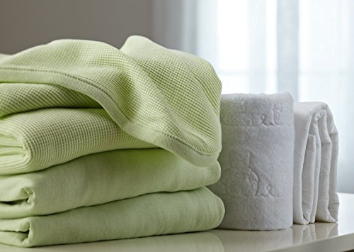Image of TL Care 100% Cotton Thermal Waffle Swaddle Blanket (30 inch x 40 inch), Soft, Breathable & Stretchy, Celery, for Boys and Girls, Perfect for Swaddling, Travel and Gifting