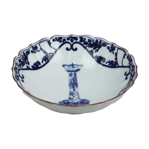 遊器浪漫 古伊万里文様 豪華絢爛 古伊万里浪漫 【有田焼・日本製】 高級贈答品 桔梗縁平小鉢 ふじ絵のサムネイル