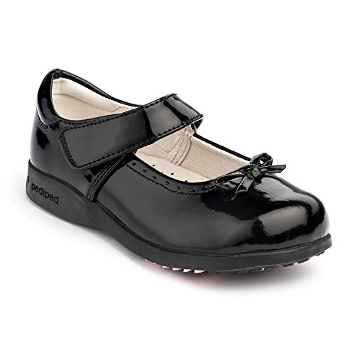 Pediped Girls Flex Isabella Mary Jane Flat, Black, 10-10.5 X-Wide Little Kid Us #TOP7