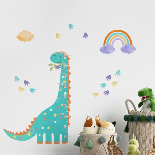 Vinilos decorativos de medidor de altura dinosaurio miniatura 7