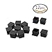 SpzcdZa 1 inch x1 inch Rubber Square Feet Furniture Table Chair Leg Foot Cover Caps Chair Leg Floor Protectors, Wood Floor Protector 1