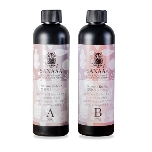 SANAAA Caoutchouc silicone liquide transparent 5A pour moules de coulée - Rapport 1:1 pour fabrication de résine DIY (640 gr)