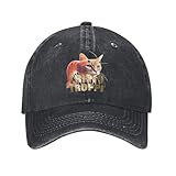 YBTJIMFL Gorra de béisbol Ajustable clásica Lavada Vaquera desgastada Italiana brainrot Hombres Vintage sin Estructura sin Estructura Suave para Deportes al Aire Libre