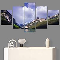 SIGNWIN 5 Panel Canvas Wall Art Calming Waters for Home Decorations Ready to Hang - 60