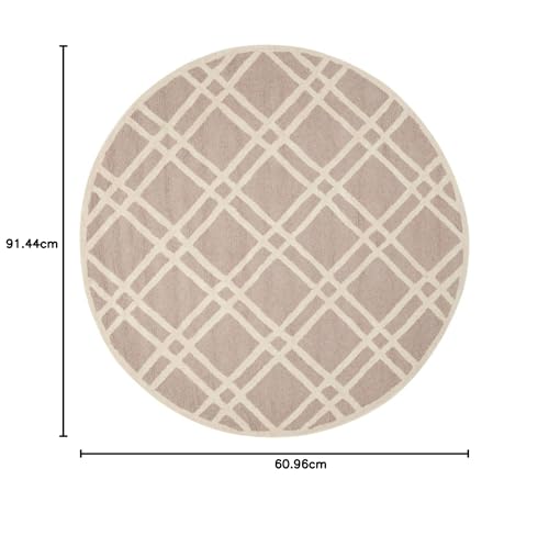 Safavieh Modern Indoor Hand Tufted Accent Area Rug, Cambridge Collection, CAM142, in Light Blue / Ivory - Image 3