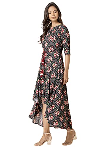 Image of Indya Women's Rayon Floral Regular Kurta
