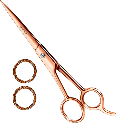 Image of Utopia Care Hair Cutting and Hairdressing Scissors 6.5 Inch, Premium Stainless Steel Shears with Smooth Razor and Sharp Edge Blades for Salons, Men, Women and Kids, Rose Gold
