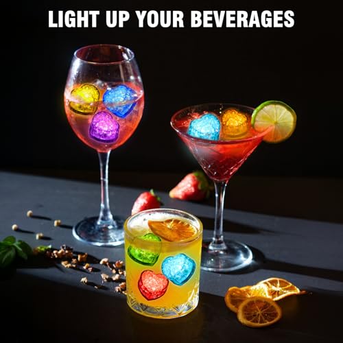 Cubos de hielo LED con luz, pack de 12 unidades miniatura 4