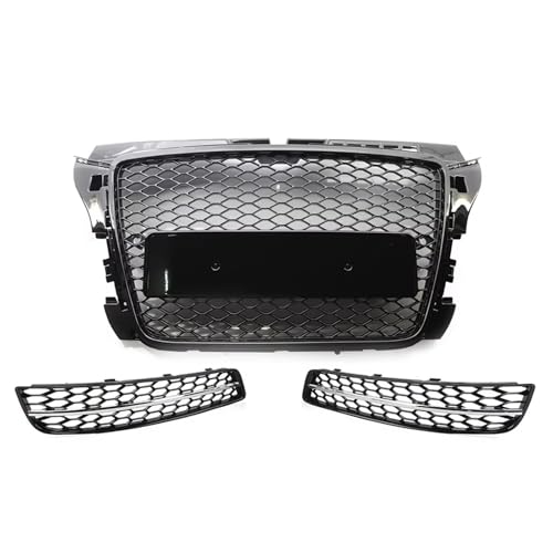 Grille avant 3 pièces pour A3 8P en plastique ABS haute résistance années 2009-2012