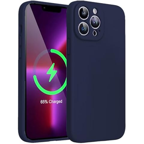 CaseHQ Compatible with iPhone 15 Pro Case,6.1 inch Upgraded Slim Liquid Silicone Case, Camera Protective, Anti-Scratch Soft Microfiber Lining Full Covered Soft Gel Rubber Slim Phone Case - Dark Blue Cover