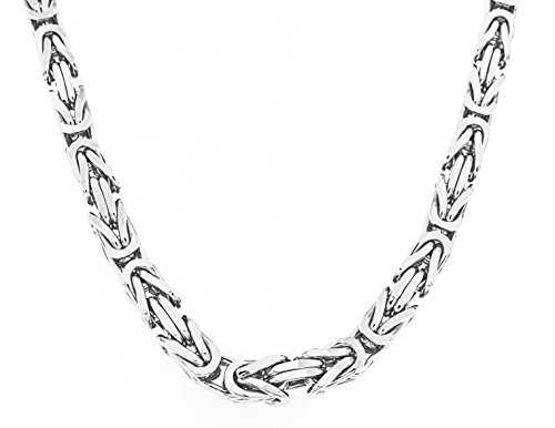 Collier byzantin plaqué argent 10 mm à porter au quotidien ou en soirée